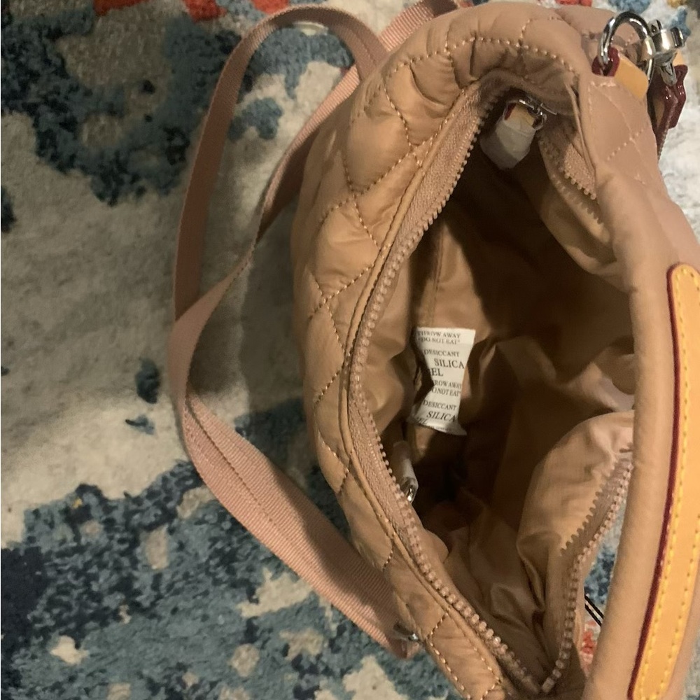 MZ Wallace Tan Quilted Crossbody Bag